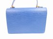 Photo2: LOUIS VUITTON Epi Leather Blue Hand Bag Purse Concorde #4586