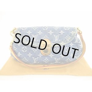 Photo: LOUIS VUITTON Monogram Denim Blue Shoulder Bag Pouch Mini Pleaty #4599