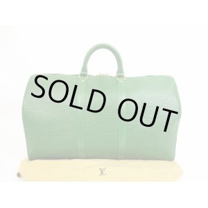 Photo: LOUIS VUITTON Epi Leather Green Duffle&Gym Bag Hand Bag Keepall 50 #4607