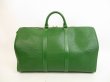 Photo2: LOUIS VUITTON Epi Leather Green Duffle&Gym Bag Hand Bag Keepall 50 #4607