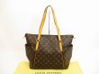 Photo1: LOUIS VUITTON Monogram Leather Brown Tote&Shoppers Bag Totally MM #4612