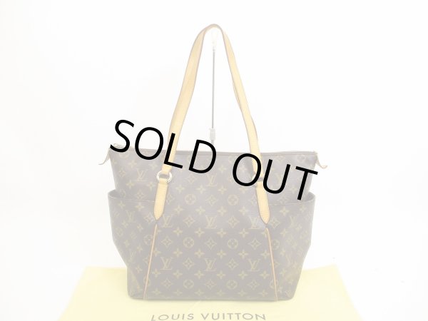 Photo1: LOUIS VUITTON Monogram Leather Brown Tote&Shoppers Bag Totally MM #4612