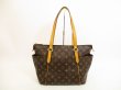 Photo1: LOUIS VUITTON Monogram Leather Brown Tote&Shoppers Bag Totally PM #4614