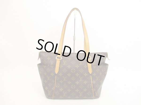 Photo1: LOUIS VUITTON Monogram Leather Brown Tote&Shoppers Bag Totally PM #4614