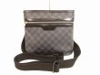 Photo1: LOUIS VUITTON Damier Graphite Leather Cross-body Bag Thomas #4617