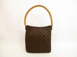 Photo2: LOUIS VUITTON Monogram Leather Brown Shoulder Bag Purse Looping GM #4624