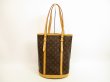 Photo2: LOUIS VUITTON Monogram Leather Brown Tote Bag Bucket GM w/Pouch #4626