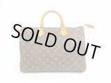 Photo: LOUIS VUITTON Monogram Leather Brown Hand Bag Purse Speedy35 #4628