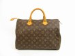 Photo2: LOUIS VUITTON Monogram Leather Brown Hand Bag Purse Speedy35 #4628