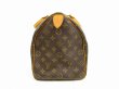 Photo3: LOUIS VUITTON Monogram Leather Brown Hand Bag Purse Speedy35 #4628