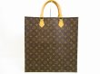 Photo2: LOUIS VUITTON Monogram Leather Brown Hand Bag Tote Bag Sac Plat #4633