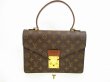 Photo1: LOUIS VUITTON Monogram Leather Brown Hand Bag Purse Concorde #4634