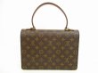 Photo2: LOUIS VUITTON Monogram Leather Brown Hand Bag Purse Concorde #4634