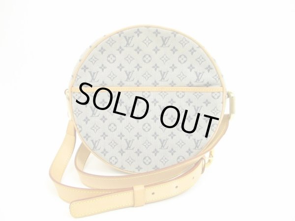 Photo1: LOUIS VUITTON Monogram Mini Canvas Blue Cross-body Bag Jeanne GM #4636