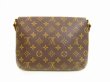 Photo2: LOUIS VUITTON Monogram Leather Brown Shoulder Bag Musette Tango Short #4642