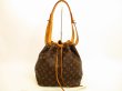 Photo1: LOUIS VUITTON Monogram Leather Brown Shoulder Bag Purse Petite Noe #4643