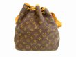 Photo2: LOUIS VUITTON Monogram Leather Brown Shoulder Bag Purse Petite Noe #4643