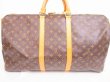 Photo2: LOUIS VUITTON Monogram Leather Brown Gym Bag Keepall 55 Bandouliere #4649