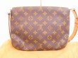 Photo2: LOUIS VUITTON Monogram Leather Brown Shoulder Bag Musette Tango Short #4650