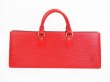 Photo1: LOUIS VUITTON Epi Leather Red Hand Bag Purse Sac Triangle #4651