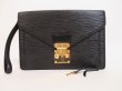 Photo1: LOUIS VUITTON Epi Leather Blacks Clutch Bag Purse Sellier Dragonne #4652