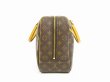 Photo3: LOUIS VUITTON Monogram Leather Brown Hand Bag Purse Deauville #4661