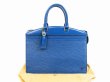 Photo1: LOUIS VUITTON Epi Leather Blue Hand Bag Purse Riviera Stickiness #4675