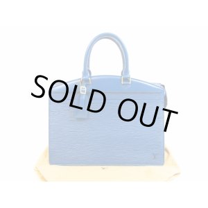 Photo: LOUIS VUITTON Epi Leather Blue Hand Bag Purse Riviera Stickiness #4675