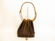 Photo1: LOUIS VUITTON Monogram Leather Brown Shoulder Bag Purse Petite Noe #4681