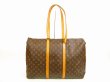 Photo1: LOUIS VUITTON Monogram Leather Brown Tote&Shopers Bag Flanerie 50 #4684