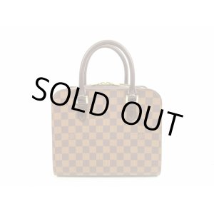 Photo: LOUIS VUITTON Damier Leather Brown Hand Bag Purse Triana #4686