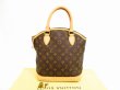 Photo1: LOUIS VUITTON Monogram Leather Brown Hand Bag Purse Lockit PM #4689