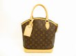 Photo2: LOUIS VUITTON Monogram Leather Brown Hand Bag Purse Lockit PM #4689