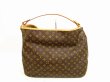 Photo2: LOUIS VUITTON Monogram Leather Brown Shoulder Bag Hobo Delightful GM #4691