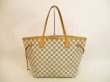 Photo2: LOUIS VUITTON Azur Leather White Tote&Shoppers Bag Neverfull MM #4694