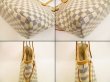 Photo6: LOUIS VUITTON Azur Leather White Tote&Shoppers Bag Neverfull MM #4694