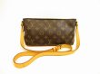 Photo1: LOUIS VUITTON Monogram Leather Brown Cross-body Bag Purse Trotteur #4718