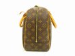 Photo4: LOUIS VUITTON Monogram Leather Brown Hand Bag Boring Vanity Deauville #4728