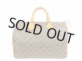 Photo: LOUIS VUITTON Monogram Leather Brown Hand Bag Purse Speedy35 #4729