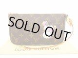 Photo: LOUIS VUITTON Monogram Leather Brown Murakami Panda Accessories Pouch #4732