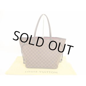 Photo: LOUIS VUITTON Damier Leather Brown Tote&Shoppers Neverfull MM #4733