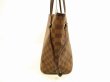 Photo4: LOUIS VUITTON Damier Leather Brown Tote&Shoppers Neverfull MM #4733