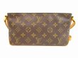 Photo2: LOUIS VUITTON Monogram Leather Brown Cross-body Bag Purse Trotteur #4736