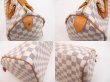 Photo6: LOUIS VUITTON Damier Azur Leather White Hand Bag Purse Speedy30 #4737