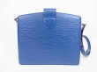 Photo2: LOUIS VUITTON Epi Leather Blue Messenger&Cross-body Bag Capucines #4741