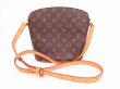 Photo1: LOUIS VUITTON Monogram Leather Brown Messenger&Cross-body Bag Drouot #4756