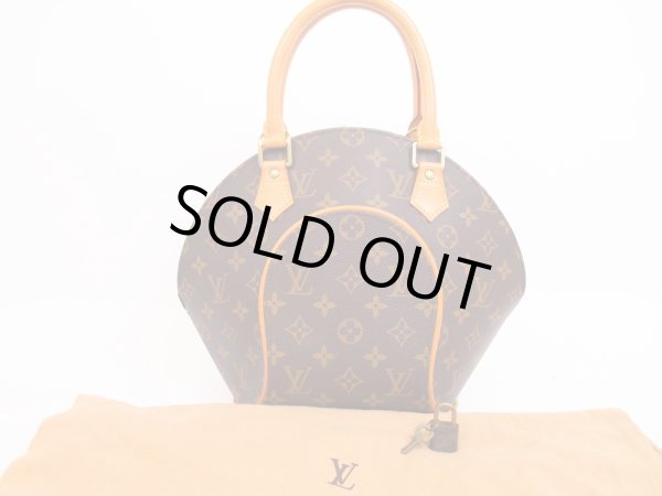 Photo1: LOUIS VUITTON Monogram Leather Brown Hand Bag Purse Ellipse PM #4757