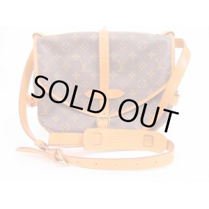 Photo: LOUIS VUITTON Monogram Leather Brown Cross-body Bag Saumur MM 30 #4760