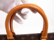 Photo7: LOUIS VUITTON Monogram Leather Brown Hand Bag Tote Bag Sac Plat #4765