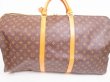 Photo2: LOUIS VUITTON Monogram Leather Brown Gym Bag Keepall 60 Bandouliere #4773